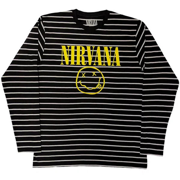 Nirvana - Yellow Happy Face Striped