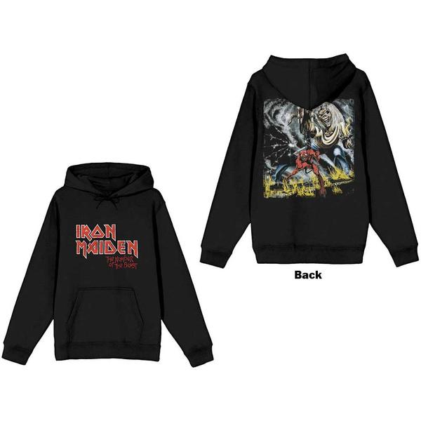 Iron Maiden - Number Of The Beast Logo - Hoodie (Large)