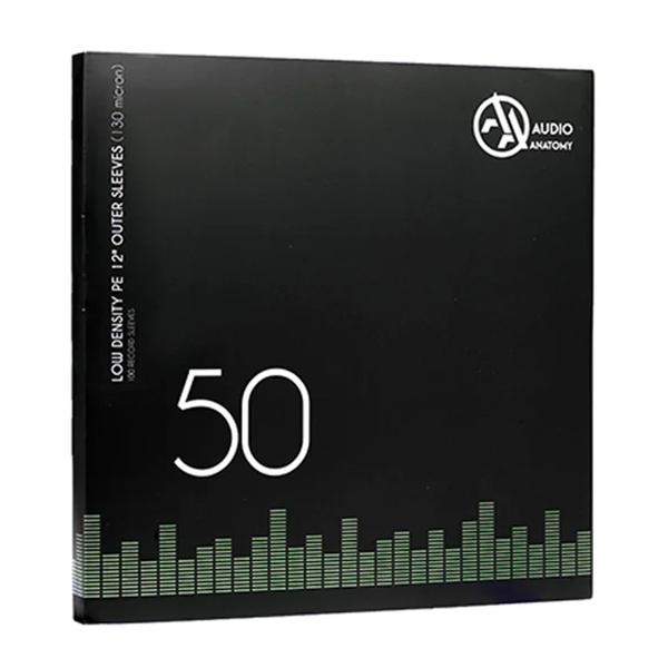 Audio Anatomy - Plašu ārējās aizsargkabatiņas (50 x 12''inch) 80 mikroni (Vinyl Outer Sleeves, 12″ PP / 80µ, 50)