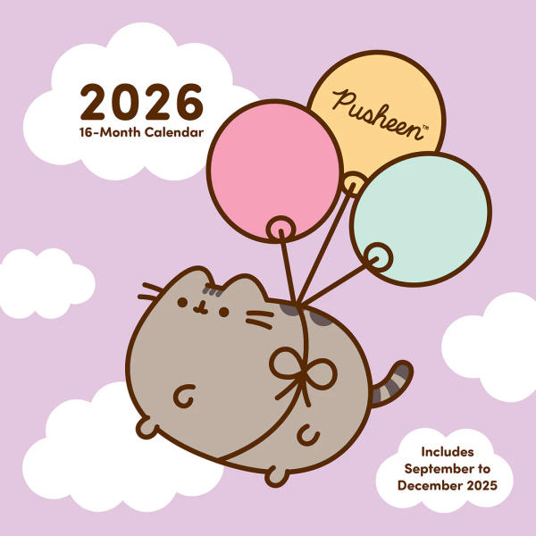 Pusheen - Kalendārs Pusheen 2026 (16 mēneši)