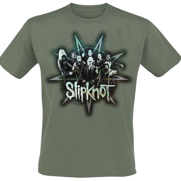 Slipknot - Group Star Olive (Medium)