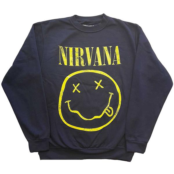 Nirvana - Yellow Smiley Crewneck Sweatshirt (XXL)