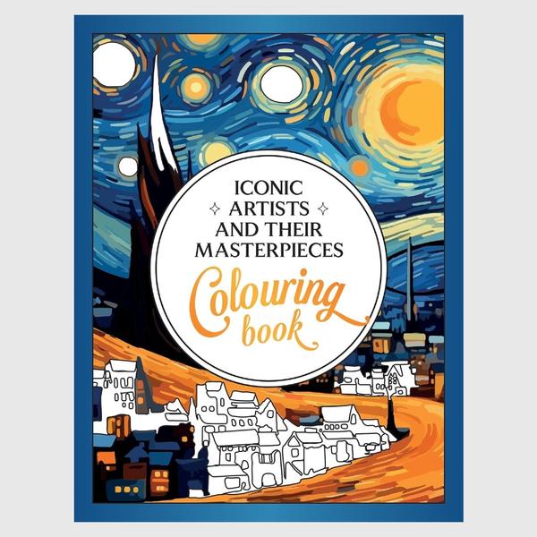 New Mags - Krāsojamā grāmata "Iconic Artists and Their Masterpieces"