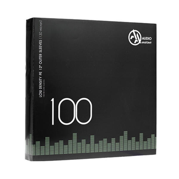 Audio Anatomy - Plašu ārējās aizsargkabatiņas (100 x 12'' inch) 130 mikroni (100 X 12Inch PE Outer Sleeves (130 Micron) for vinyl)