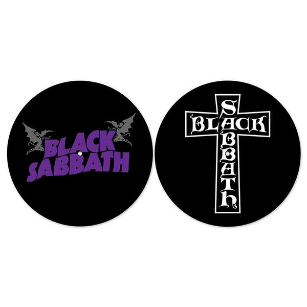 Black Sabbath - Purple Logo Cross skaņuplates paliktņi (2 gab)