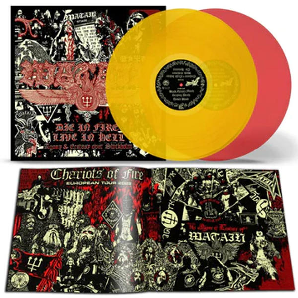 Watain - Die in Fire - Live in Hell (Transparent Yellow / Transparent Red Vinyl)