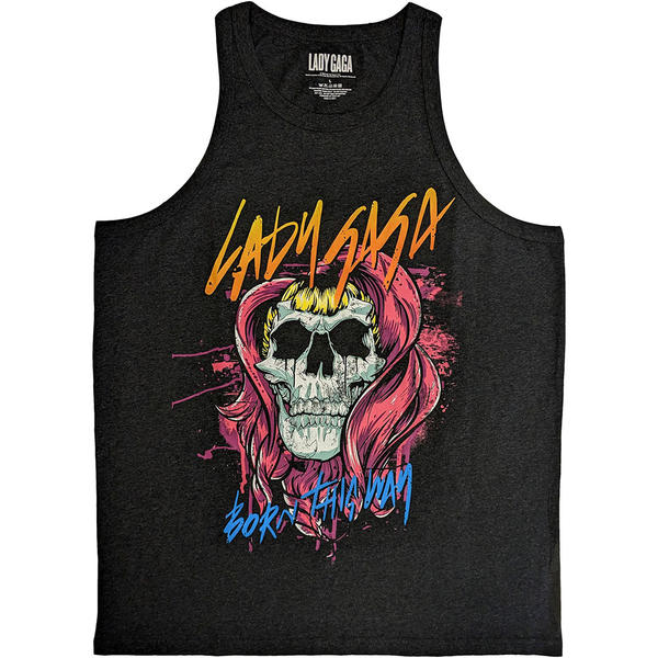 Lady Gaga - Tanktops Skull (Charcoal Gray)