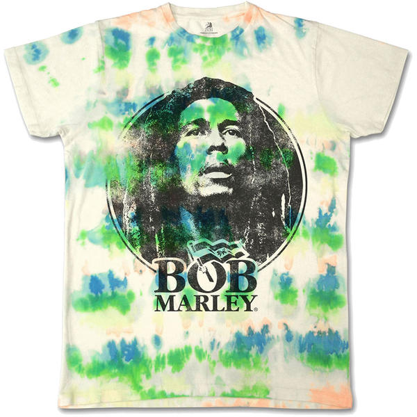 Bob Marley & The Wailers - Black & White Logo Dip Dye (XL)